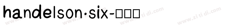 handelson six字体转换
